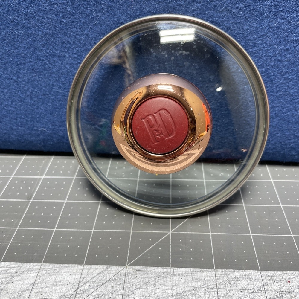 Paula Dean 5" Replacement Lid Small Glass Round Copper Red handle 4.75" Lid ONLY